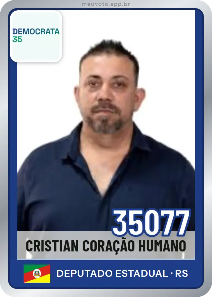 Carta de Cristian Coração Humano, número 35077, Democrata