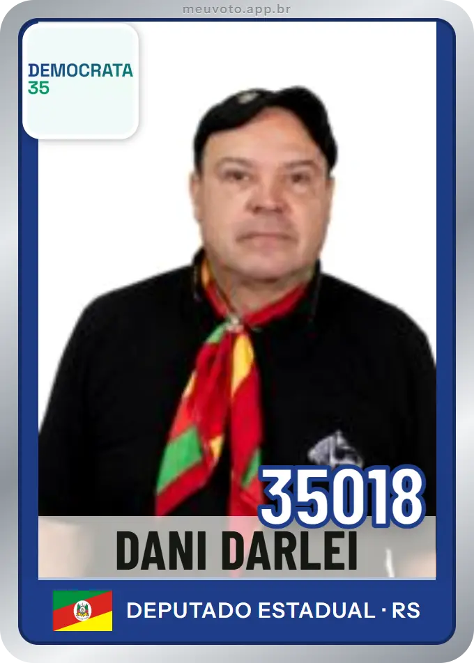 Carta de Dani Darlei, número 35018, Democrata