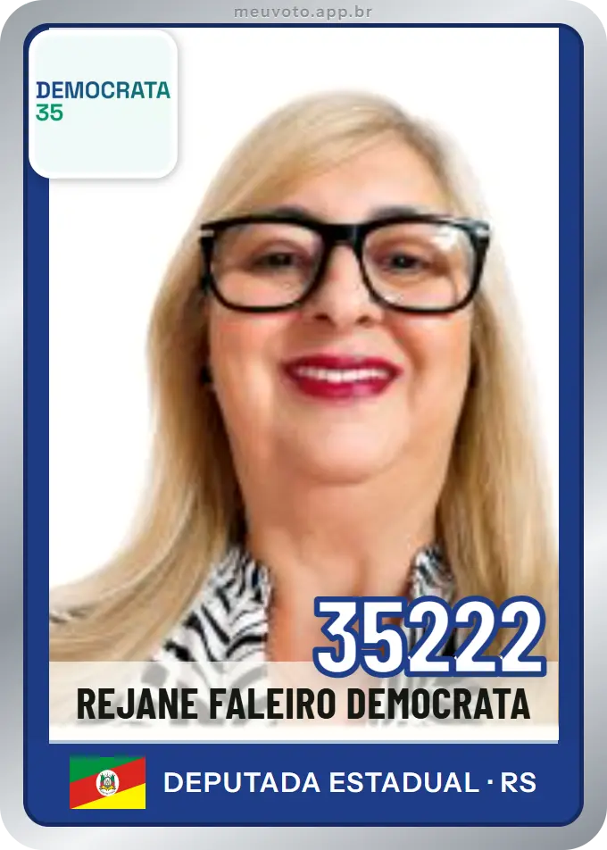 Carta de Rejane Faleiro Democrata, número 35222, Democrata