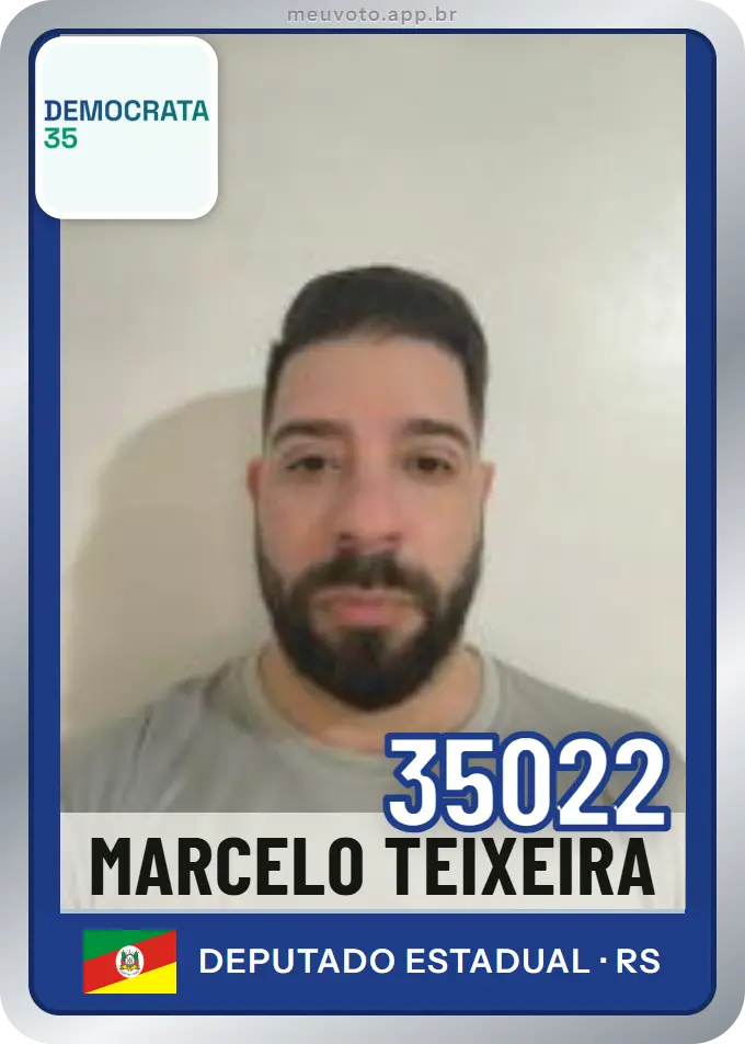 Carta de Marcelo Teixeira, número 35022, Democrata