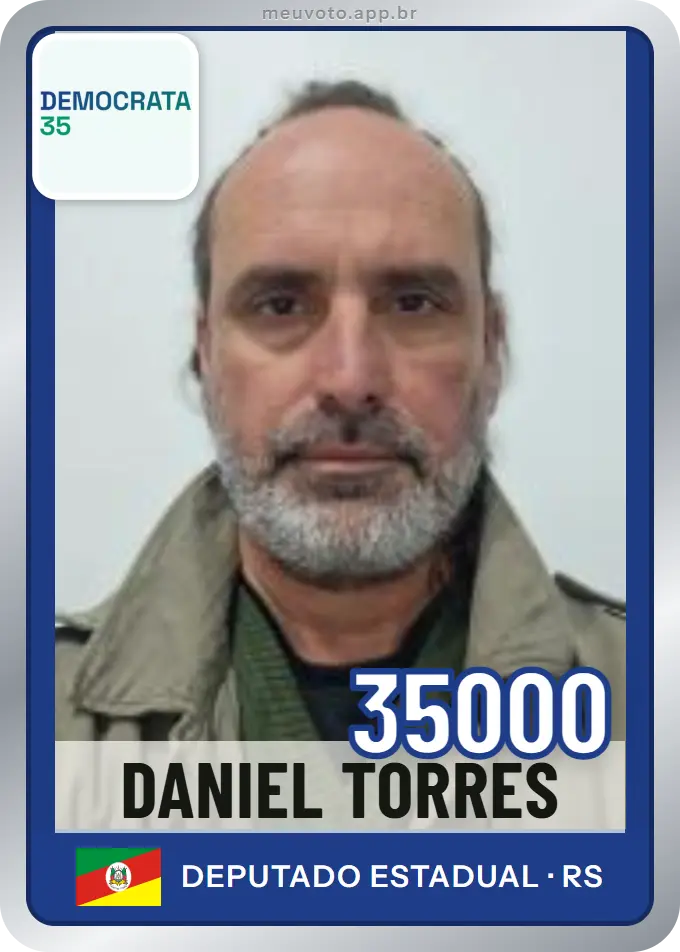 Carta de Daniel Torres, número 35000, Democrata