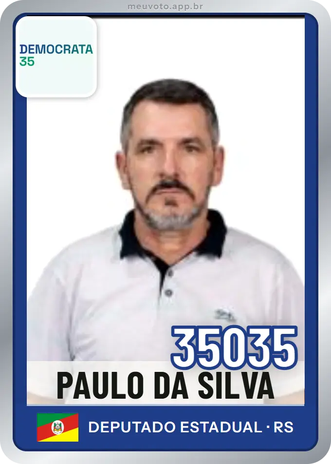 Carta de Paulo da Silva, número 35035, Democrata