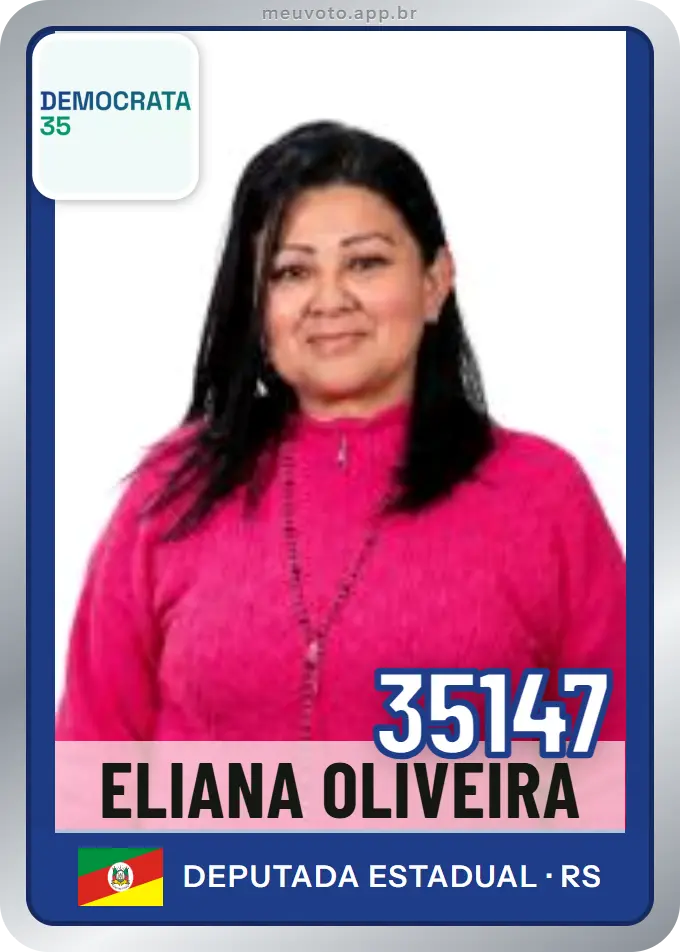 Carta de Eliana Oliveira, número 35147, Democrata