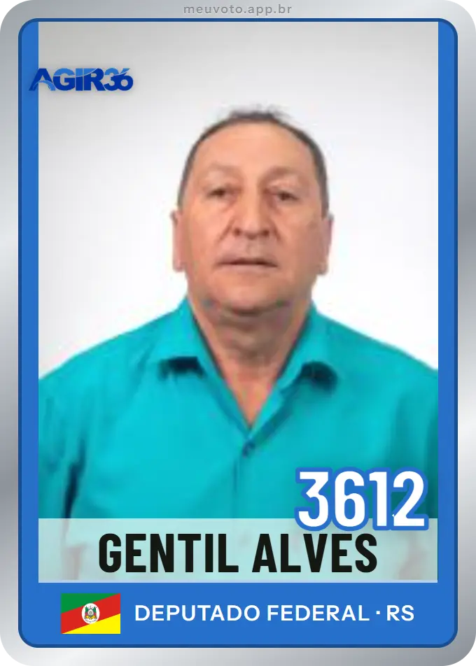 Carta de Gentil Alves, número 3612, Agir