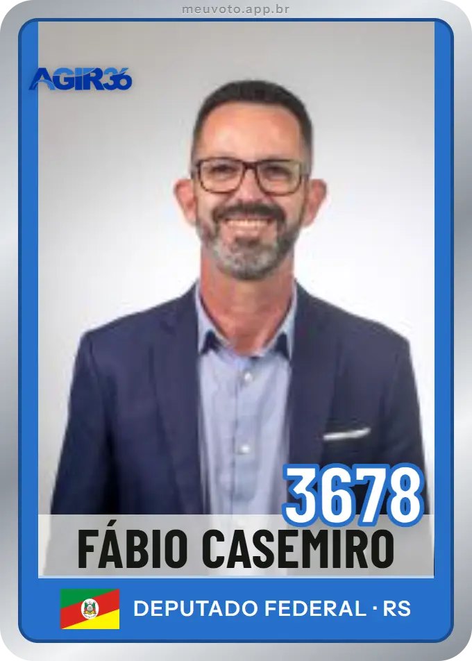 Carta de Fábio Casemiro, número 3678, Agir