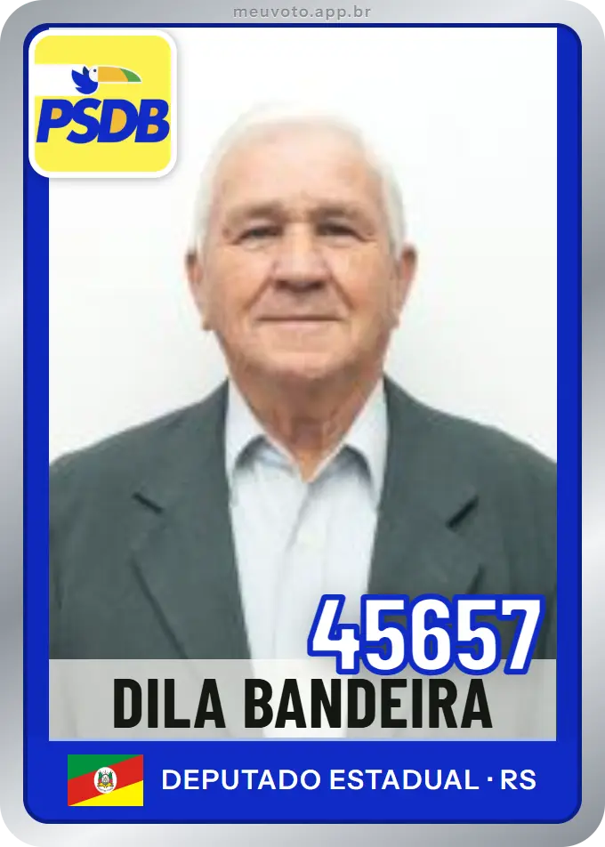Carta de Dila Bandeira, número 45657, PSDB