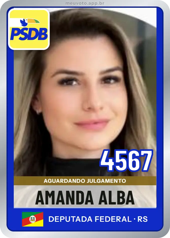 Carta de Amanda Alba, número 4567, PSDB
