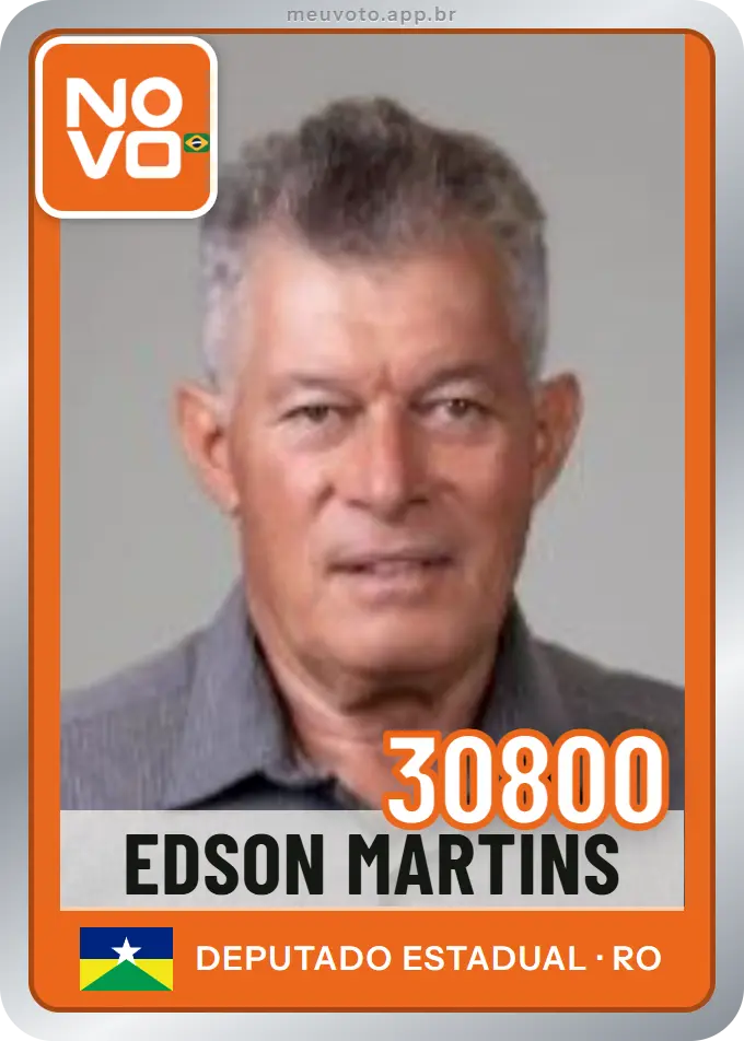Carta de Edson Martins, número 30800, Novo