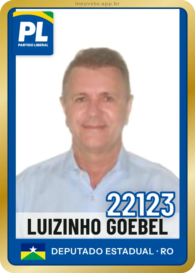 Carta de Luizinho Goebel, número 22123, PL