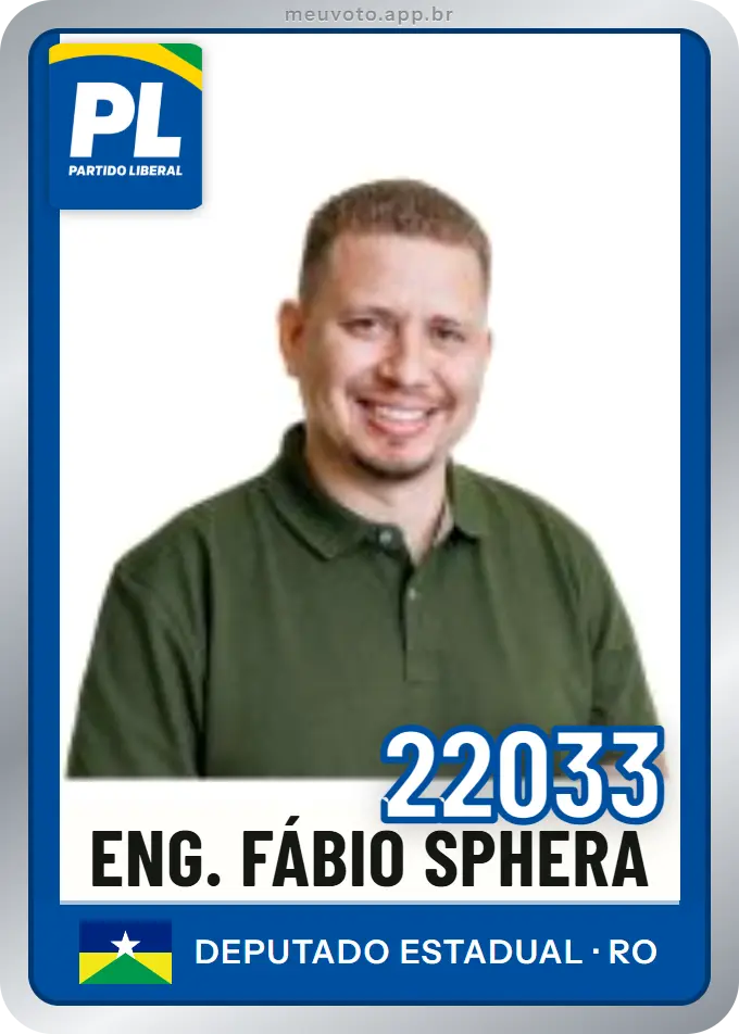 Carta de Eng. Fábio Sphera, número 22033, PL