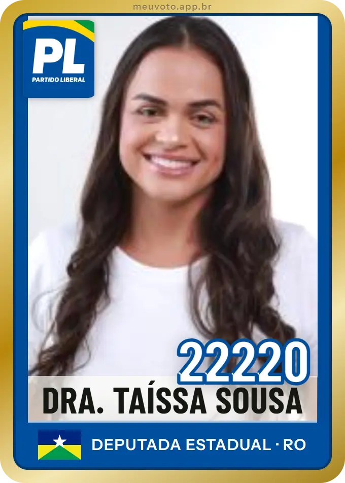 Carta de Dra. Taíssa Sousa, número 22220, PL