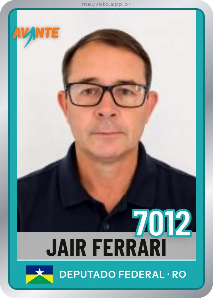 Carta de Jair Ferrari, número 7012, Avante