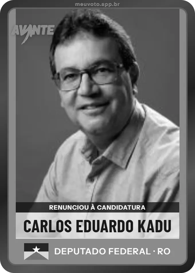Carta de Carlos Eduardo Kadu, Avante. Renunciou à candidatura e não vai à urna.