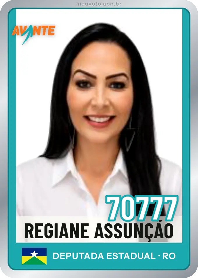 Carta de Regiane Assunção, número 70777, Avante