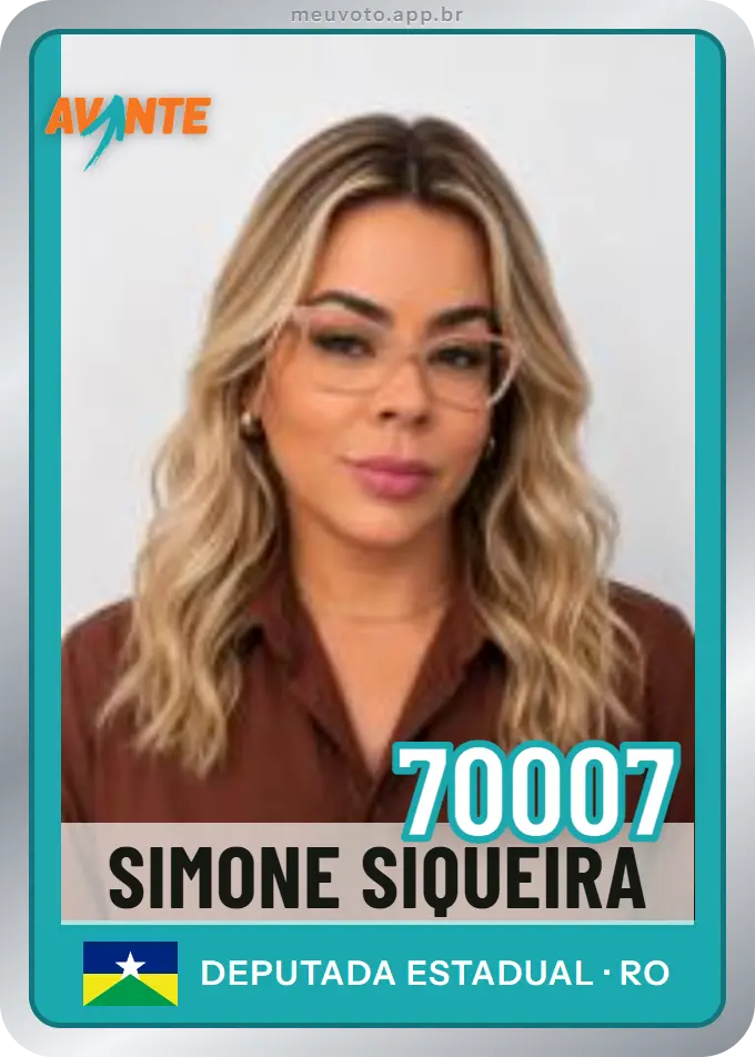 Carta de Simone Siqueira, número 70007, Avante