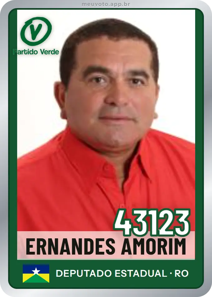 Carta de Ernandes Amorim, número 43123, PV