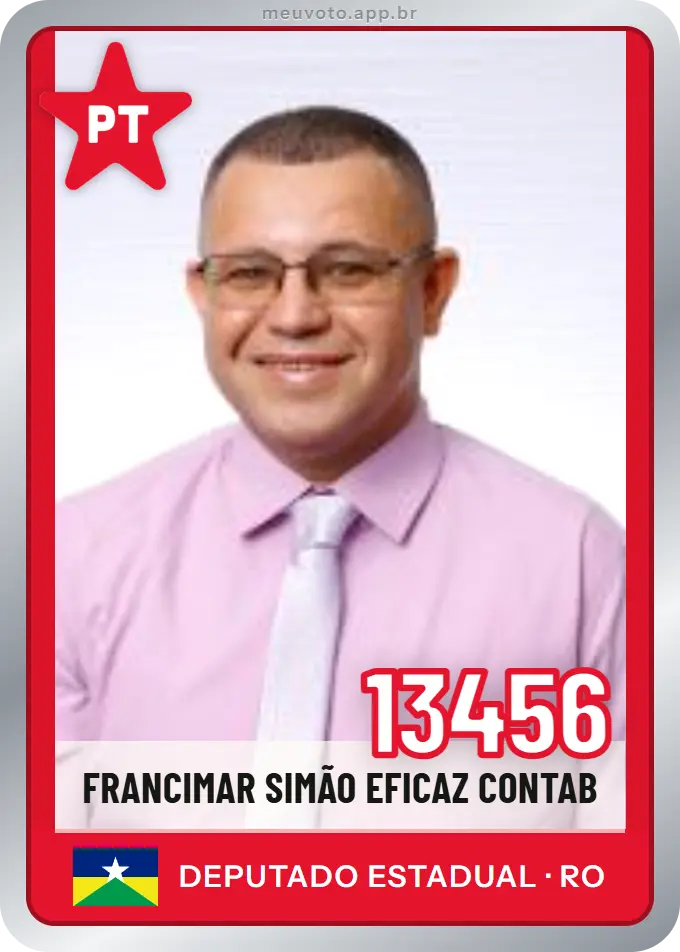 Carta de Francimar Simão Eficaz Contab, número 13456, PT