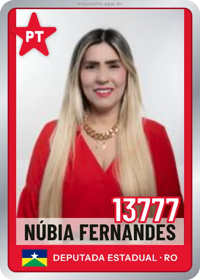 Carta de Núbia Fernandes, número 13777, PT