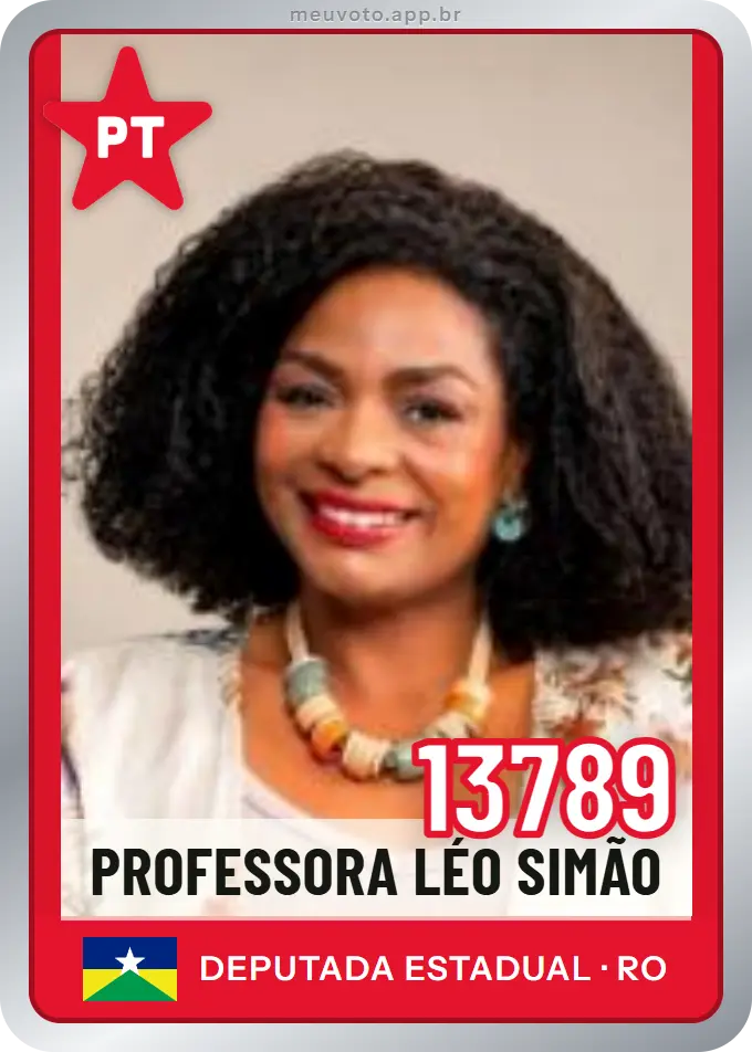 Carta de Professora Léo Simão, número 13789, PT