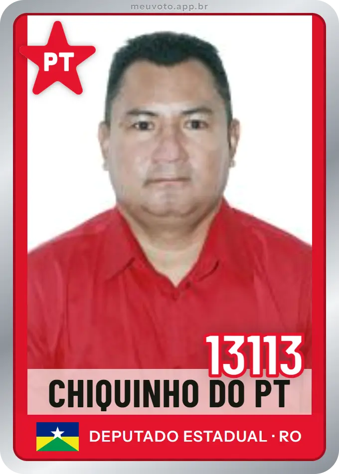 Carta de Chiquinho do Pt, número 13113, PT