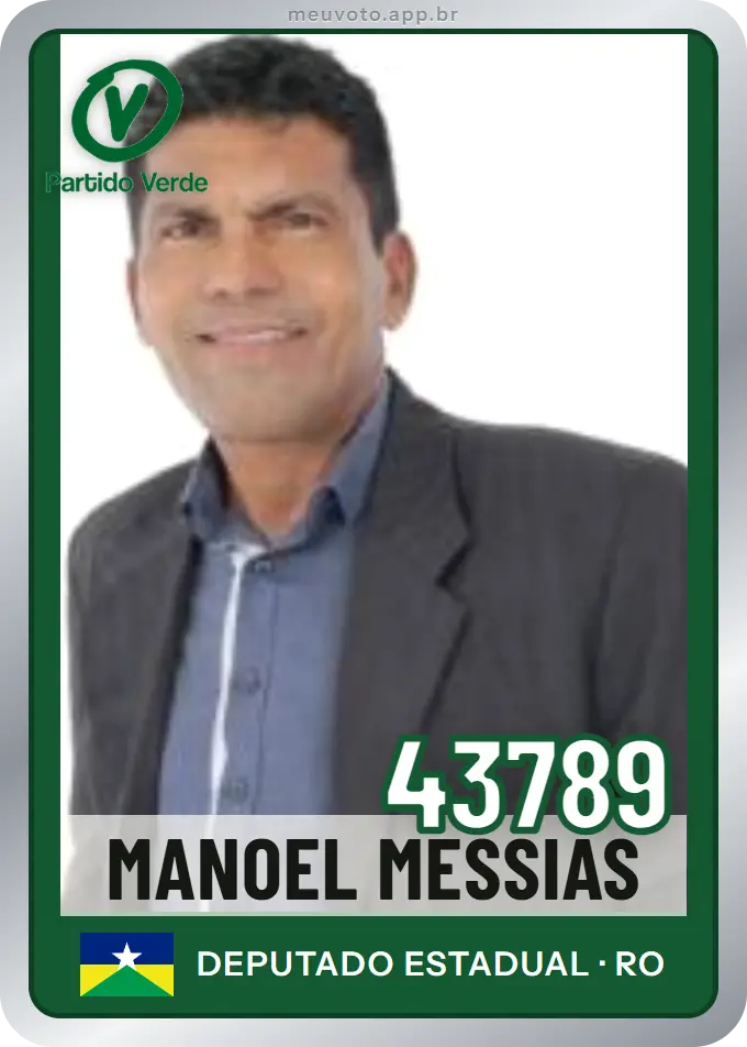 Carta de Manoel Messias, número 43789, PV