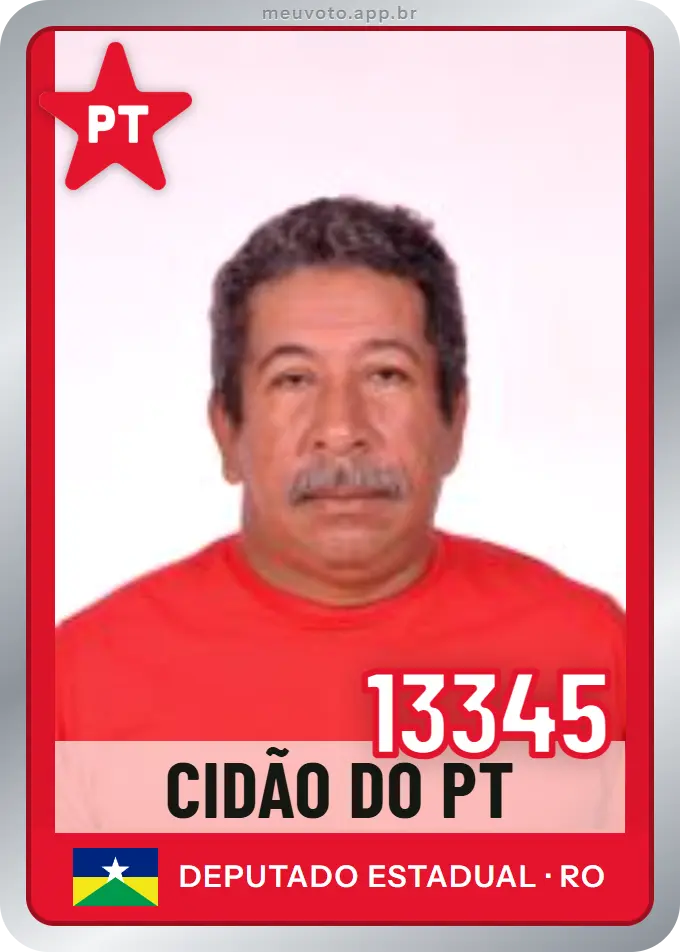 Carta de Cidão do Pt, número 13345, PT