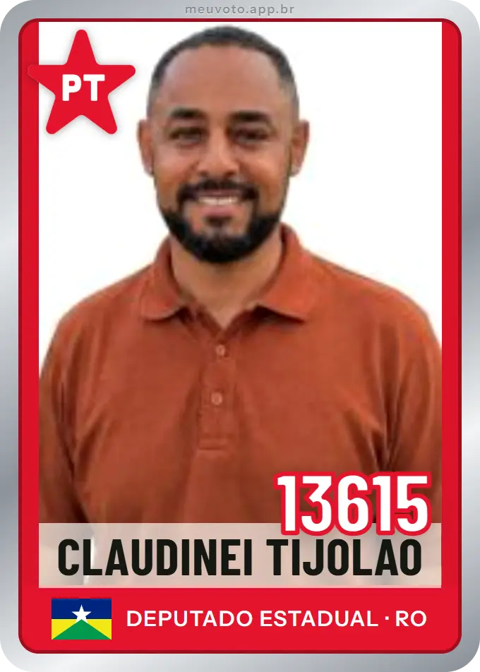 Carta de Claudinei Tijolão, número 13615, PT