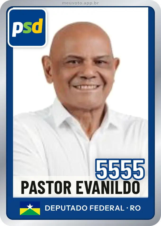 Carta de Pastor Evanildo, número 5555, PSD