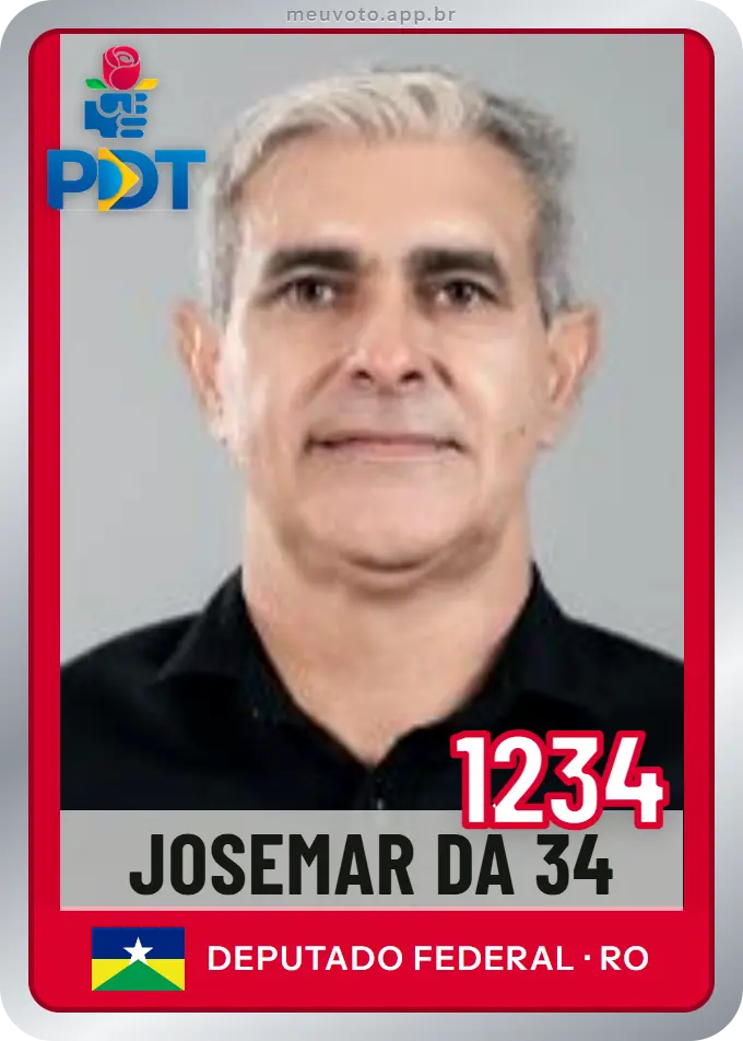 Carta de Josemar da 34, número 1234, PDT