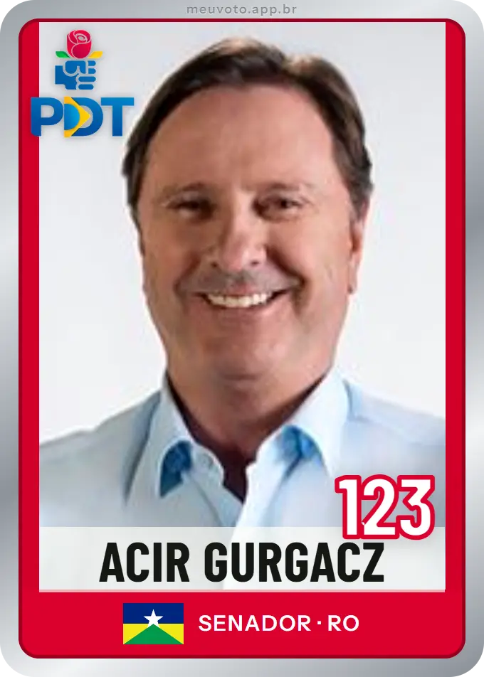 Carta de Acir Gurgacz, número 123, PDT