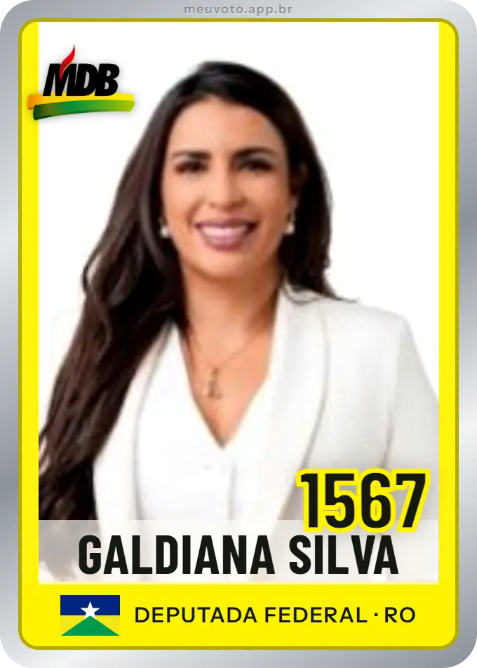 Carta de Galdiana Silva, número 1567, MDB