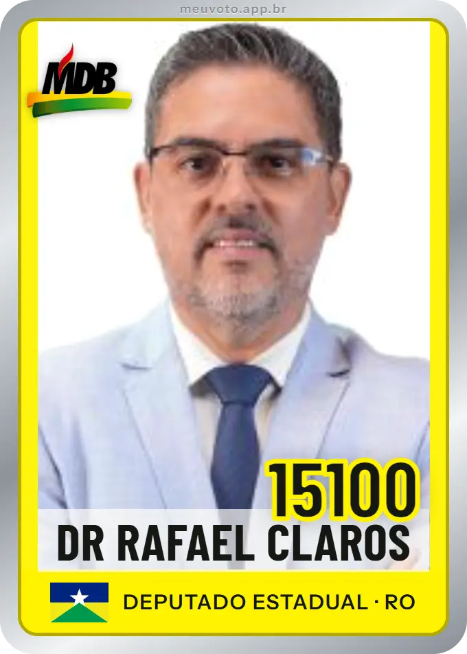 Carta de Dr Rafael Claros, número 15100, MDB