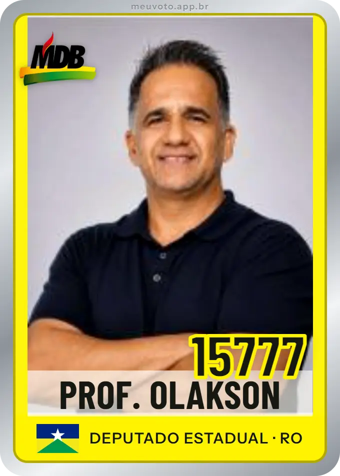 Carta de Prof. Olakson, número 15777, MDB