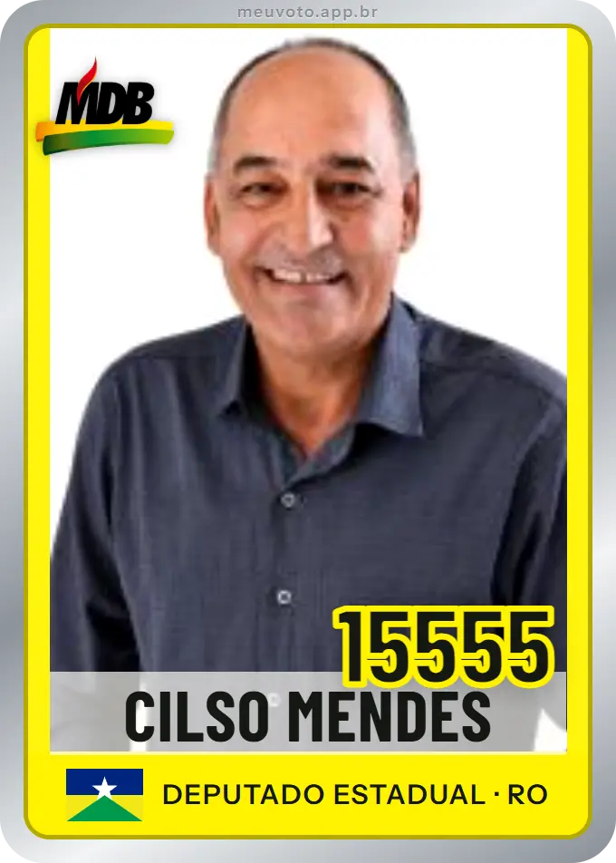 Carta de Cilso Mendes, número 15555, MDB