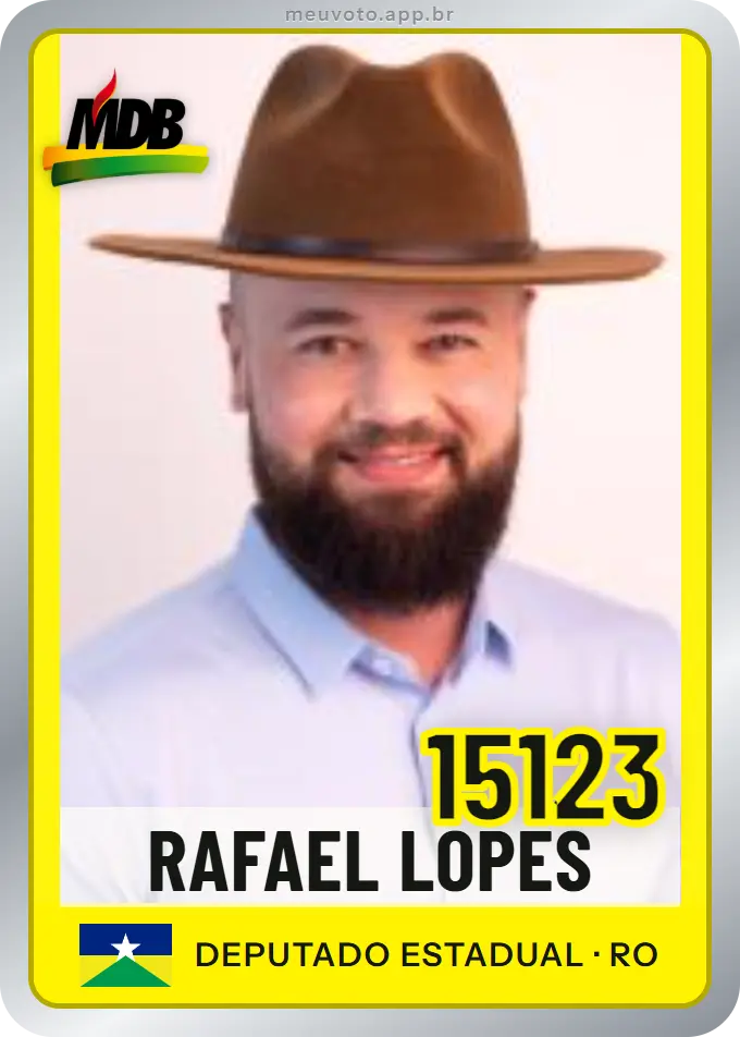 Carta de Rafael Lopes, número 15123, MDB