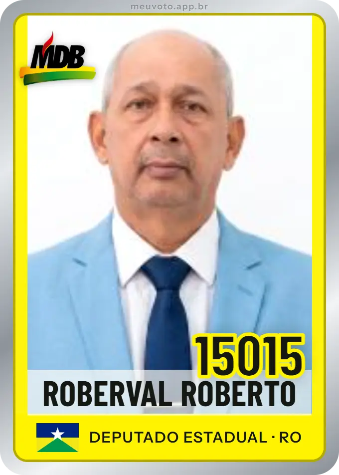 Carta de Roberval Roberto, número 15015, MDB
