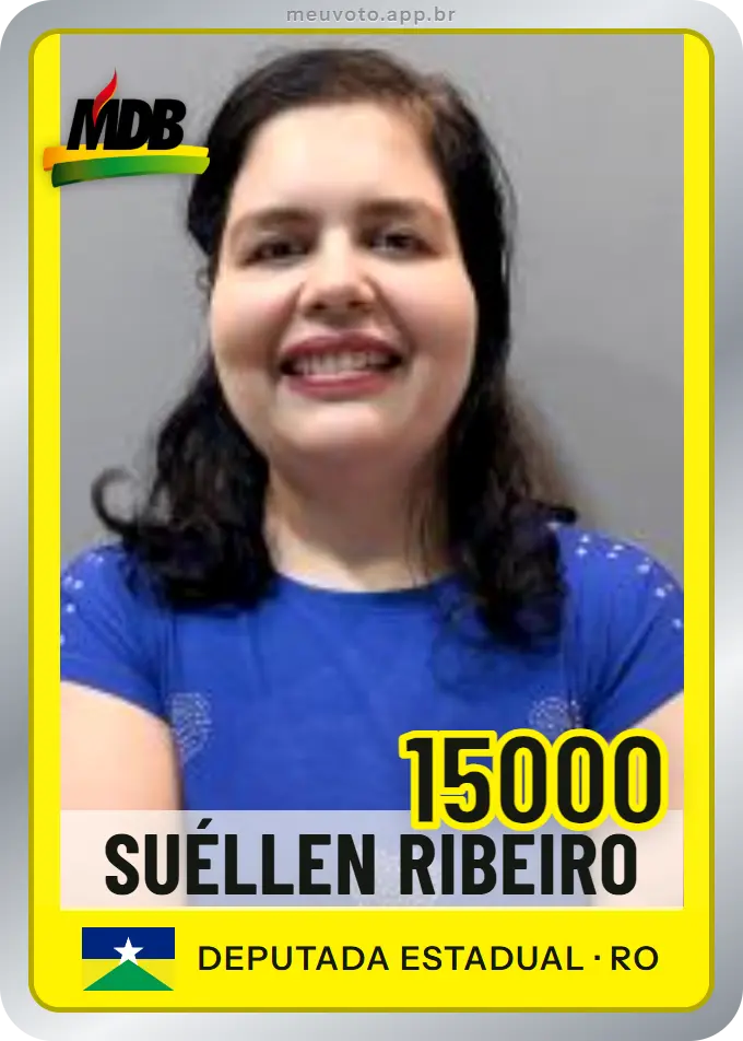 Carta de Suéllen Ribeiro, número 15000, MDB
