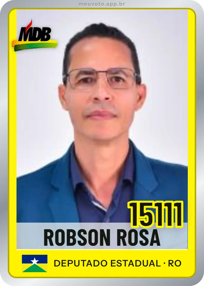 Carta de Robson Rosa, número 15111, MDB