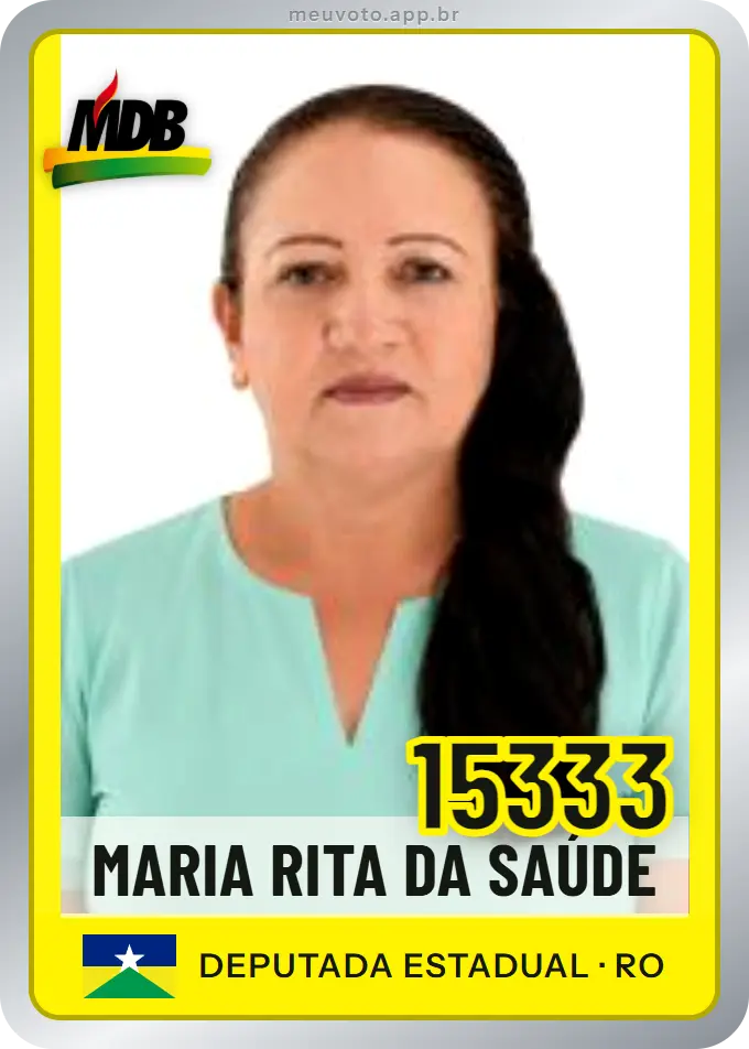 Carta de Maria Rita da Saúde, número 15333, MDB