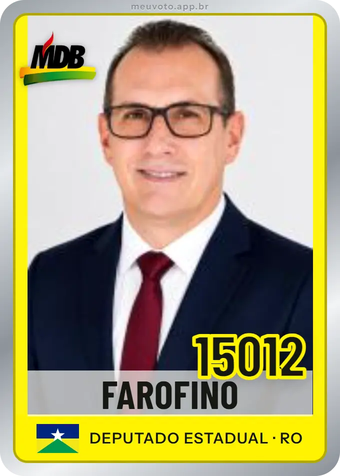 Carta de Farofino, número 15012, MDB