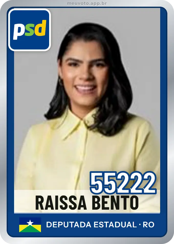 Carta de Raissa Bento, número 55222, PSD