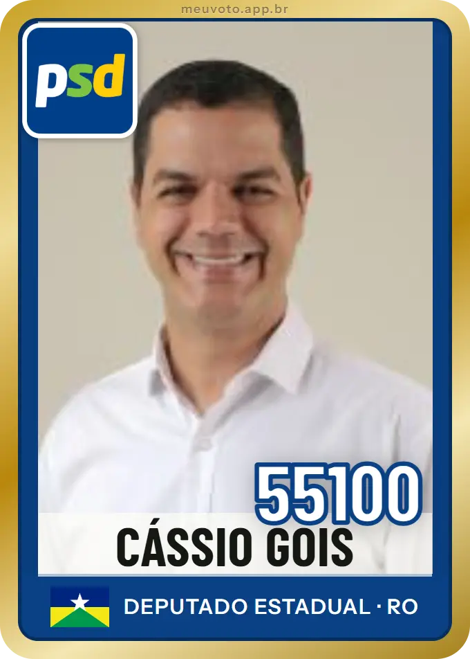 Carta de Cássio Gois, número 55100, PSD