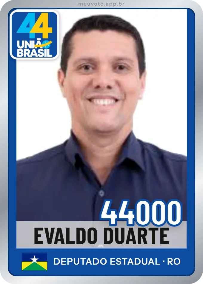 Carta de Evaldo Duarte, número 44000, União
