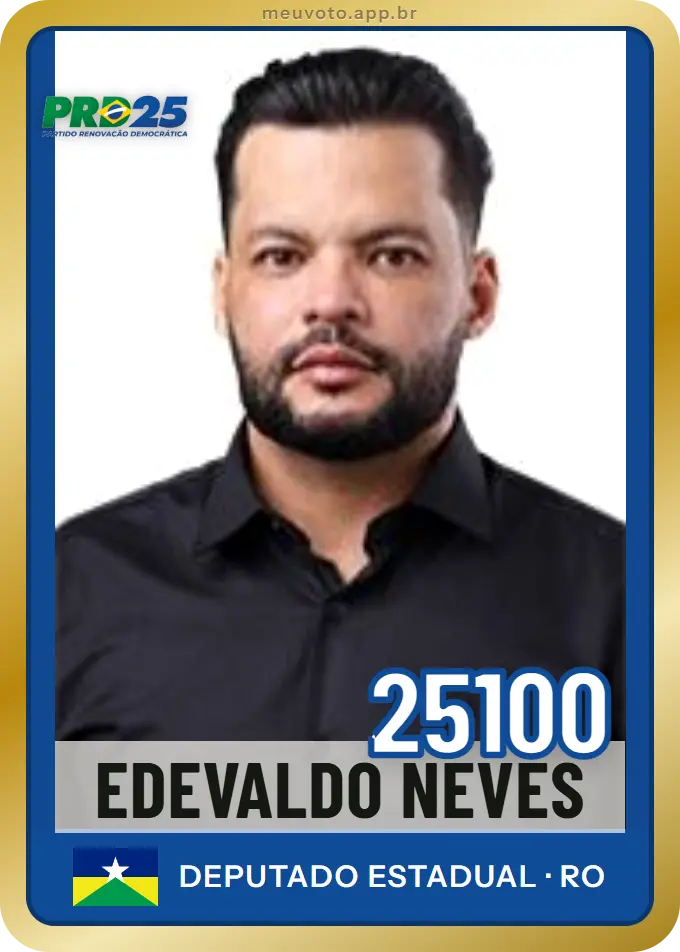 Carta de Edevaldo Neves, número 25100, PRD