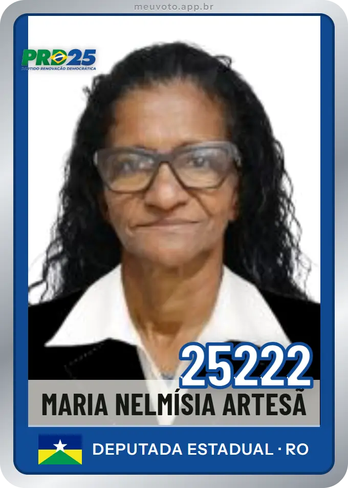Carta de Maria Nelmísia Artesã, número 25222, PRD