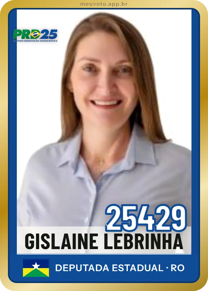 Carta de Gislaine Lebrinha, número 25429, PRD