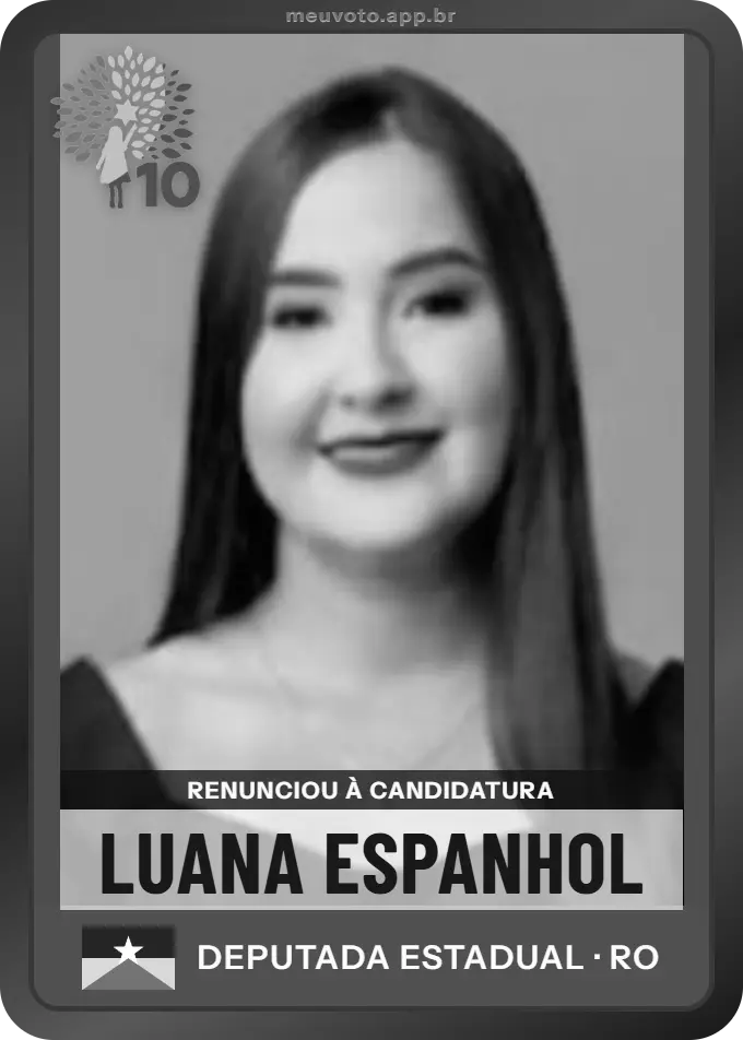 Carta de Luana Espanhol, Republicanos. Renunciou à candidatura e não vai à urna.