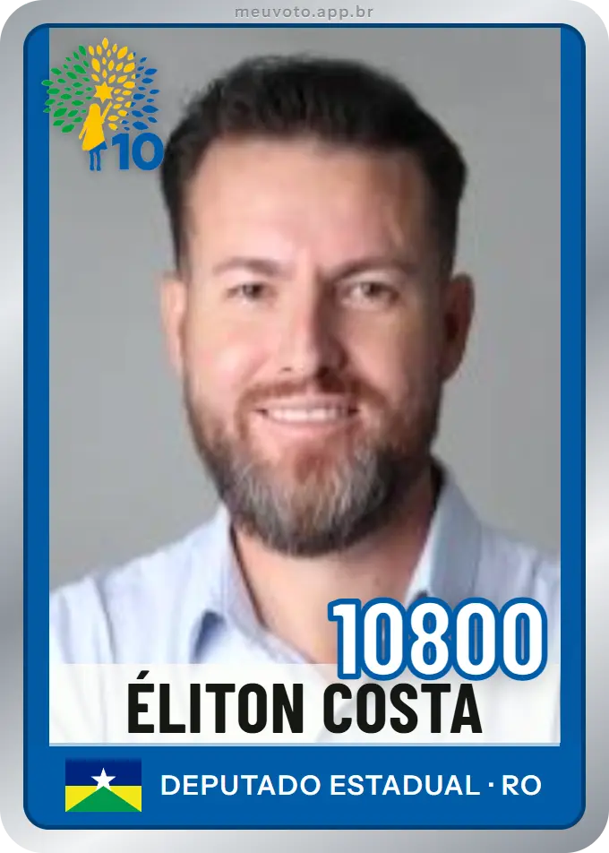 Carta de Éliton Costa, número 10800, Republicanos