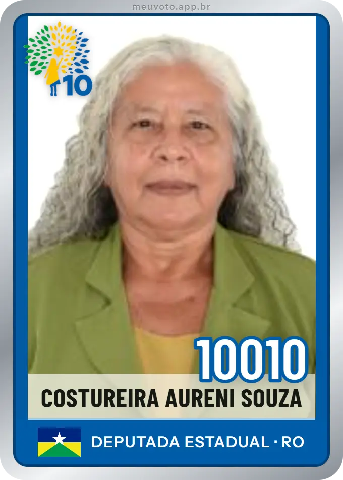 Carta de Costureira Aureni Souza, número 10010, Republicanos