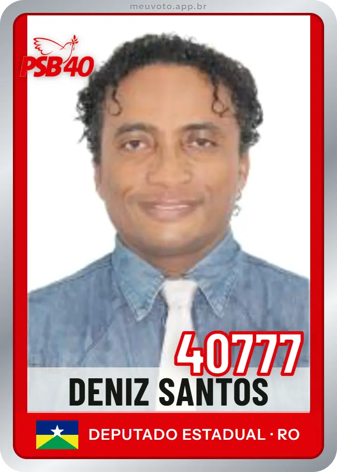 Carta de Deniz Santos, número 40777, PSB